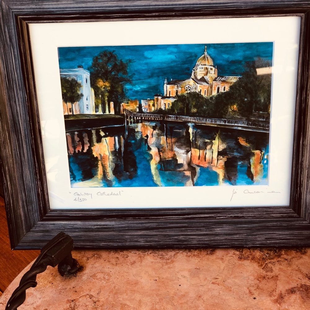 Galway Cathedral, water color limited edition 6/350
